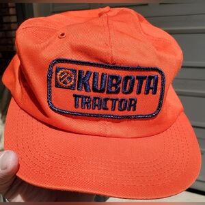 KUBOTA TRACTOR CAP. Orange With Blue Script. Adjustable Buckle. Clean. NWOT